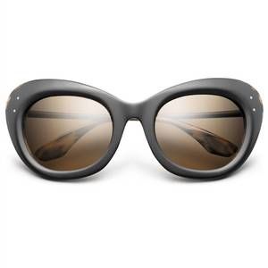 NEW IVI VISION faye - polished leopard / bronze gradient lens in matte black